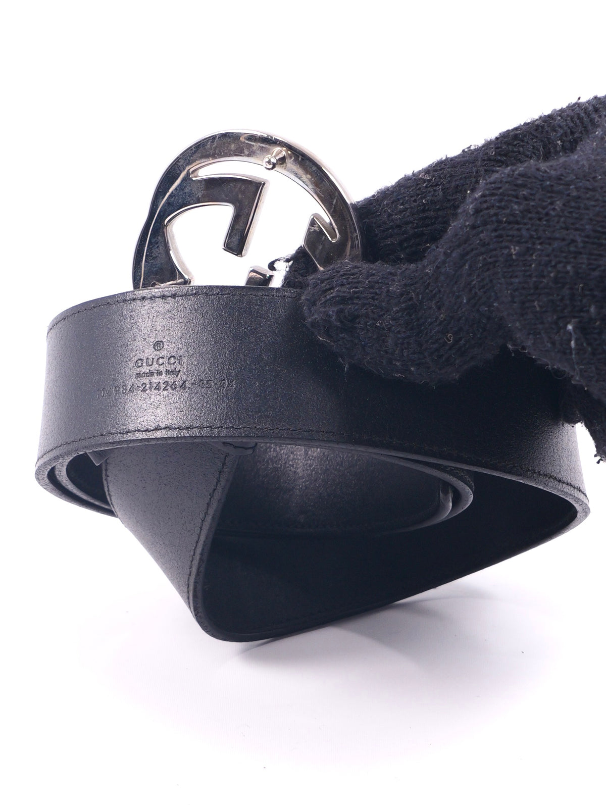 Gucci Black Leather Belt