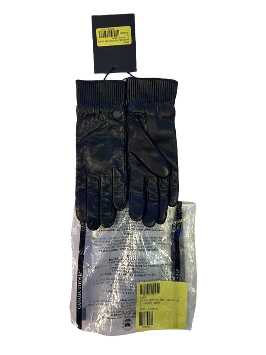 Canada Goose Womens Leather Rib Luxe Gloves