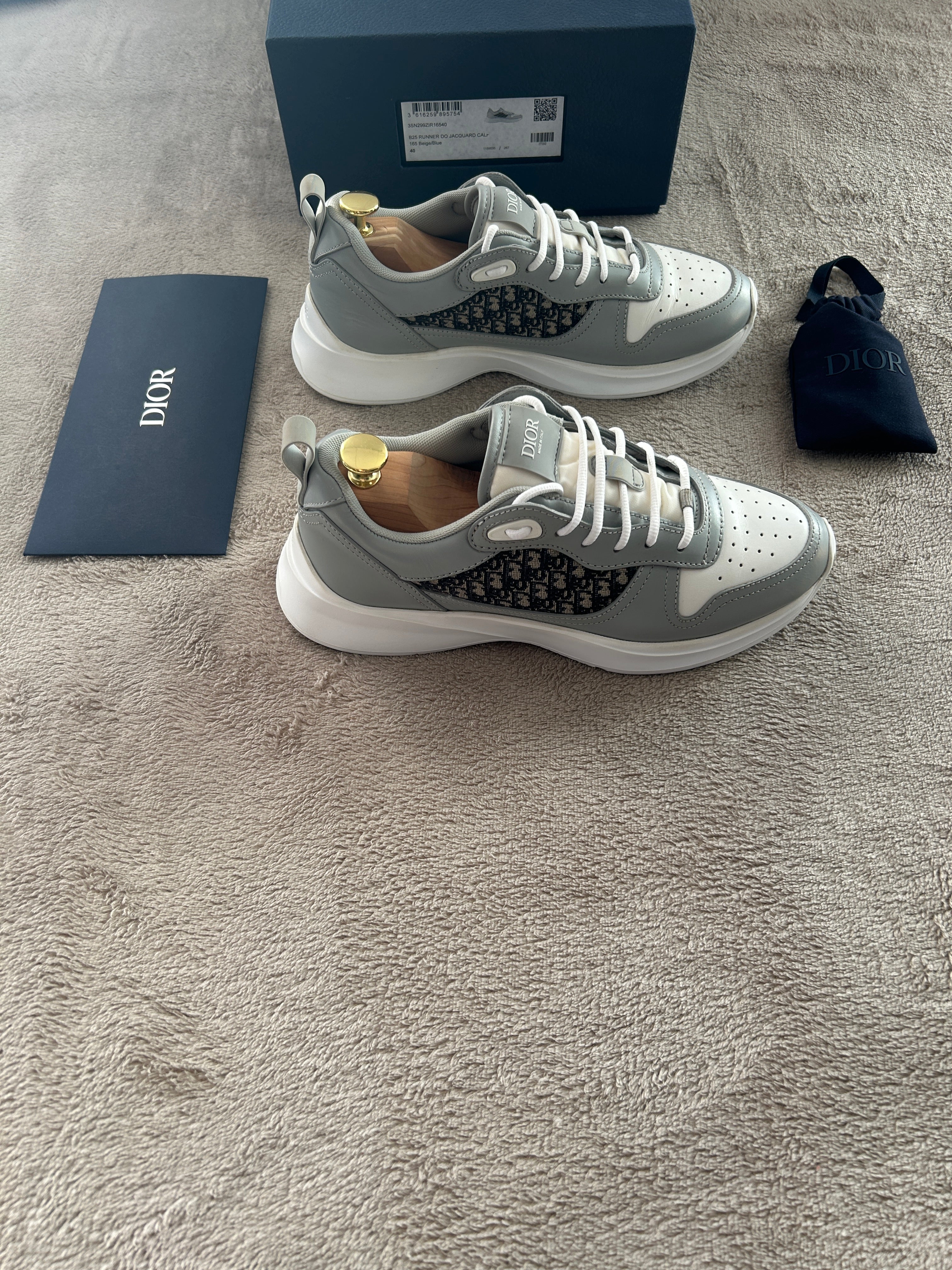 Sneakers Dior B25 Grey Christian Dior Grey/White Oblique B25