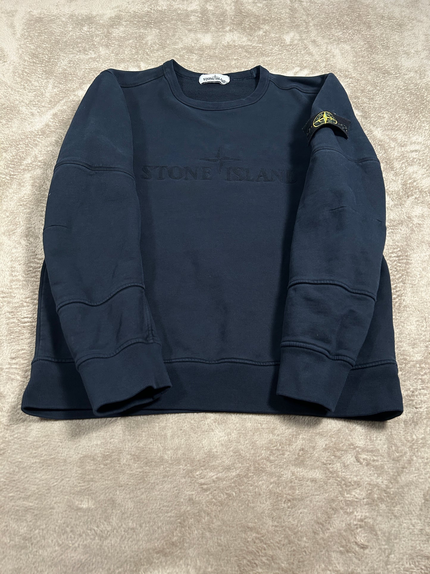 Stone Island Spellout Sweatshirt Navy