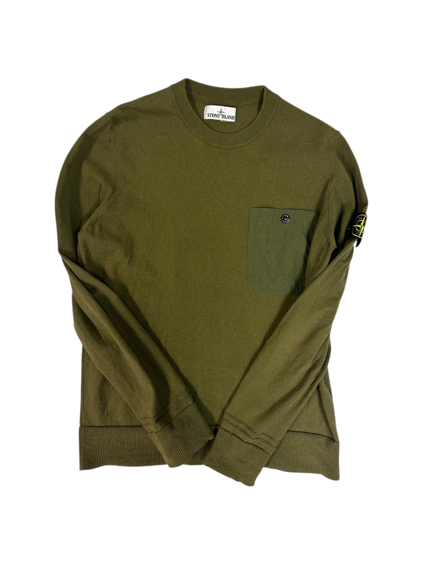 Stone Island Stickad Nylonfickor Rundringad Tröja