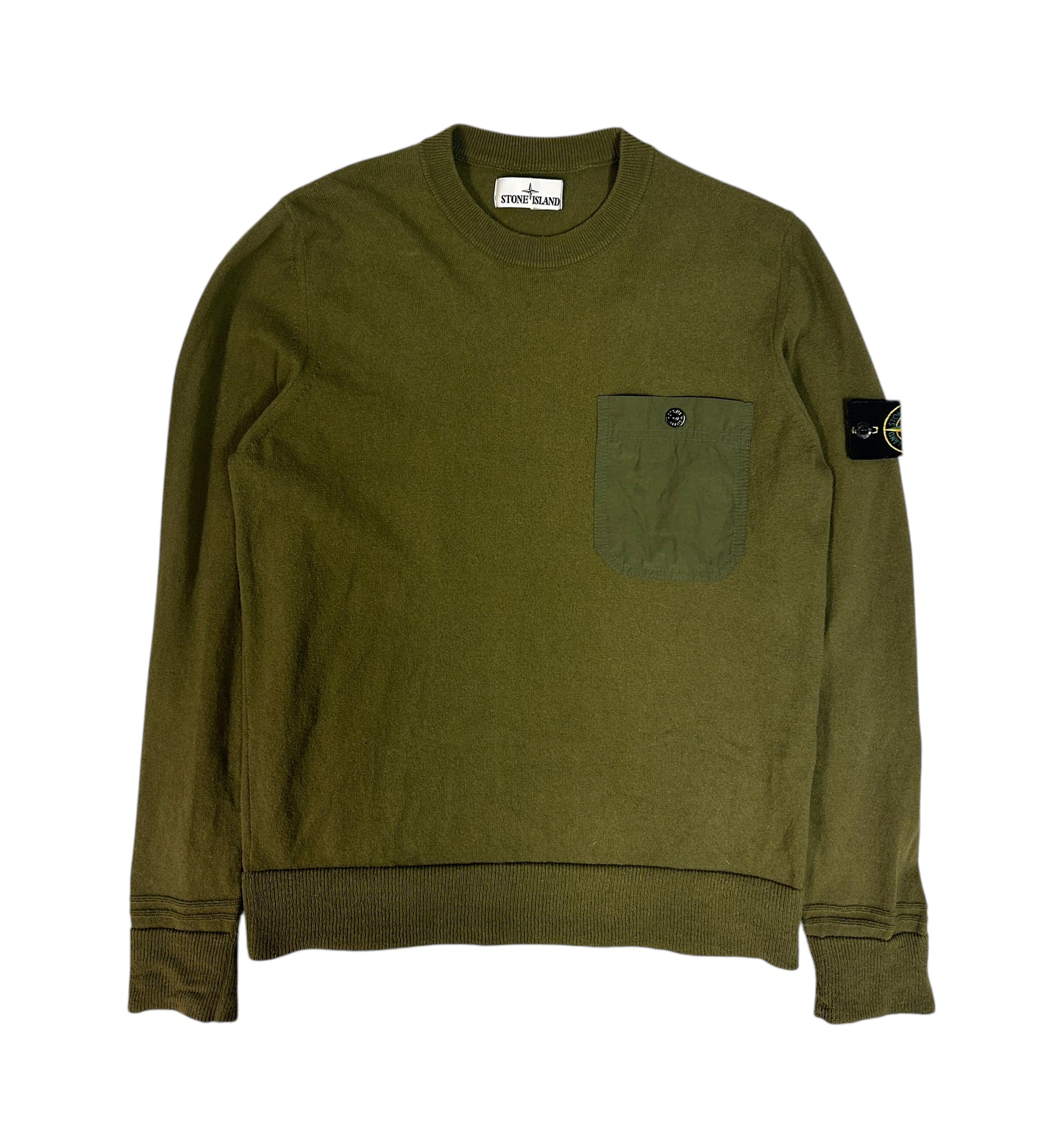 Stone Island Stickad Nylonfickor Rundringad Tröja