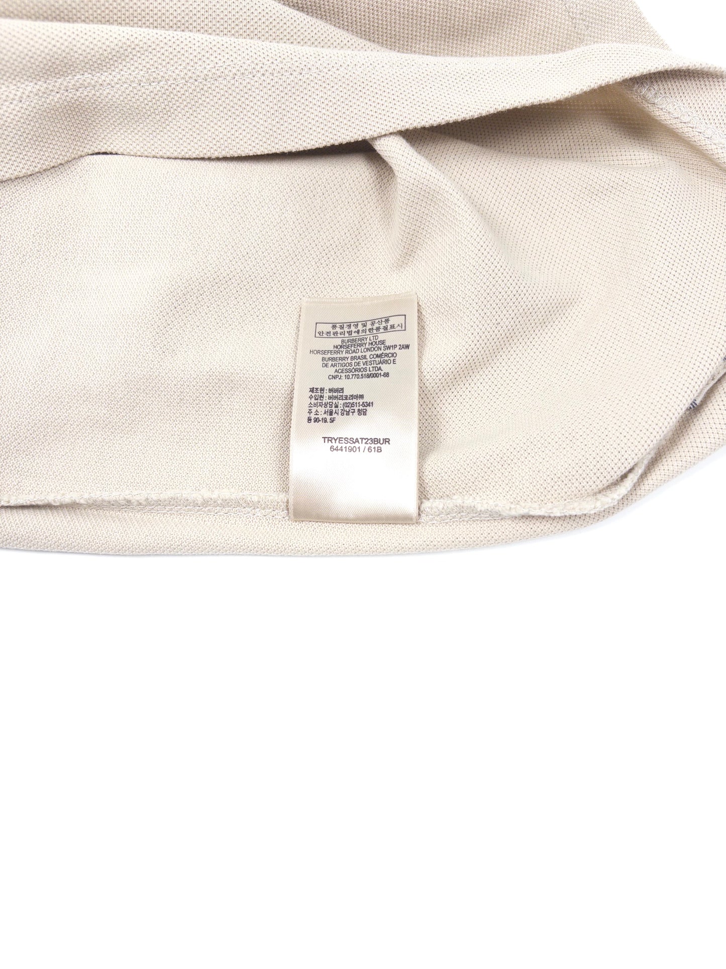 Burberry Check Collar Polo Shirt