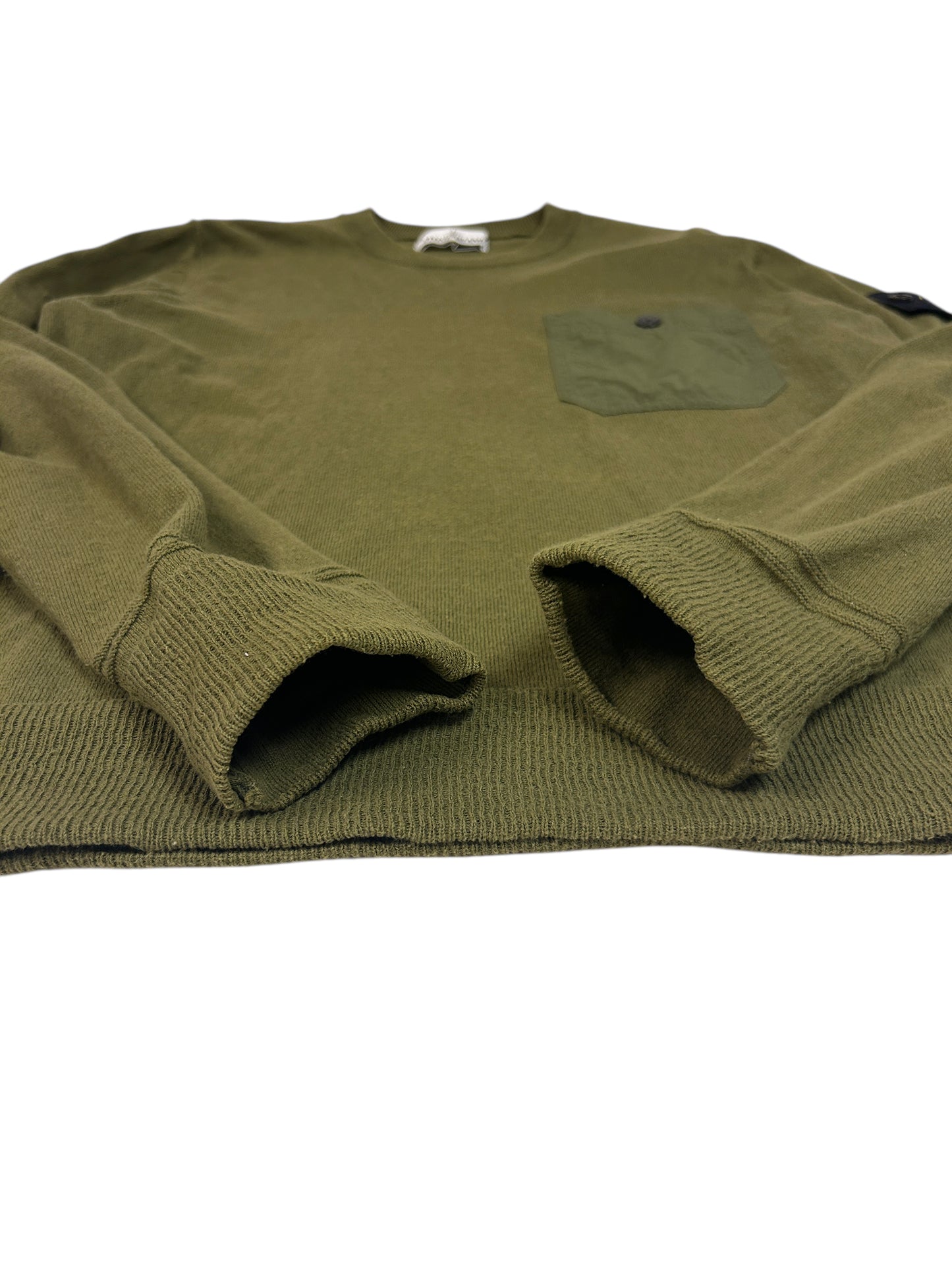 Stone Island Stickad Nylonfickor Rundringad Tröja