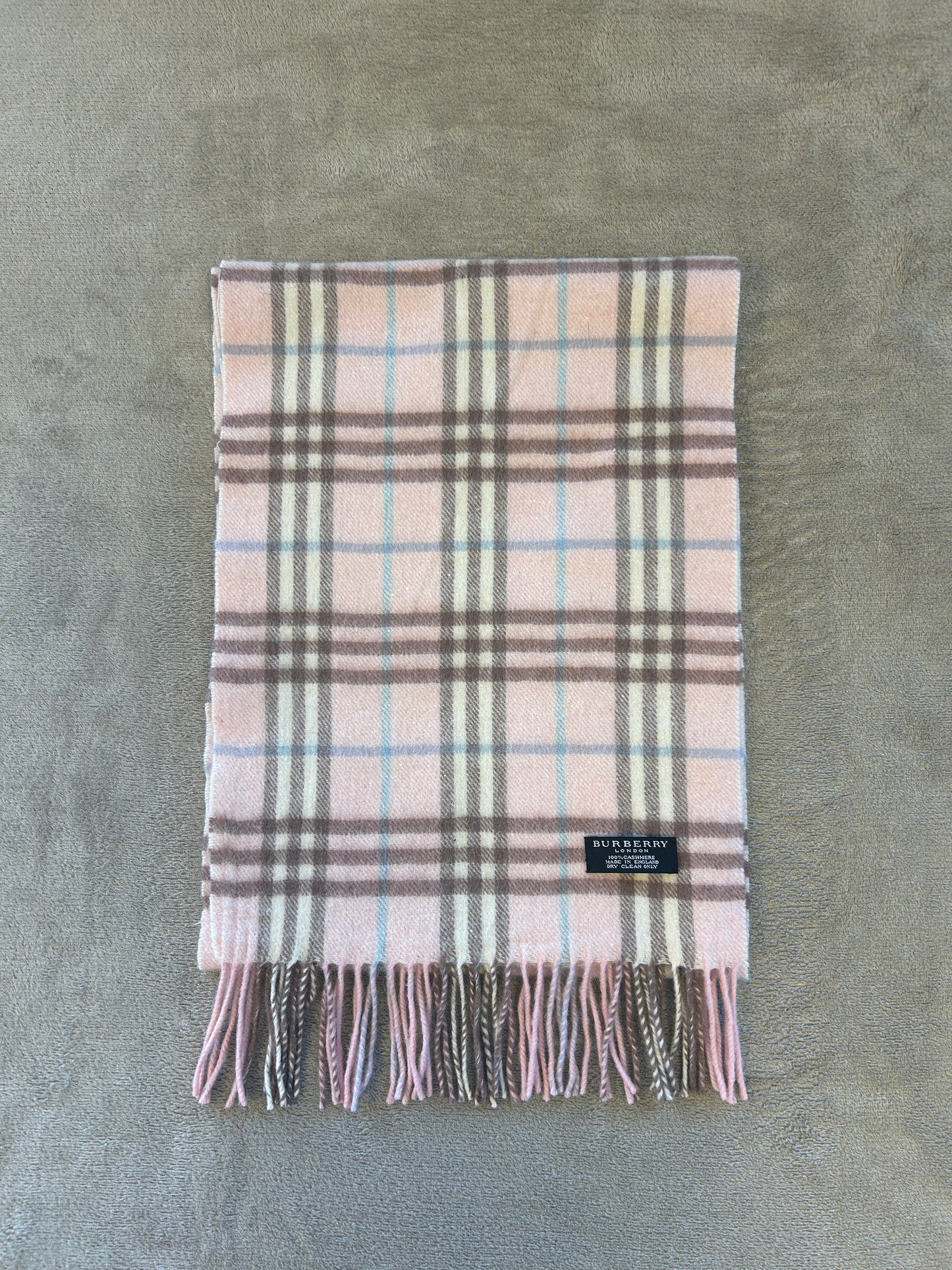 Burberry Cashmere Vintage Check Halsduk Rosa