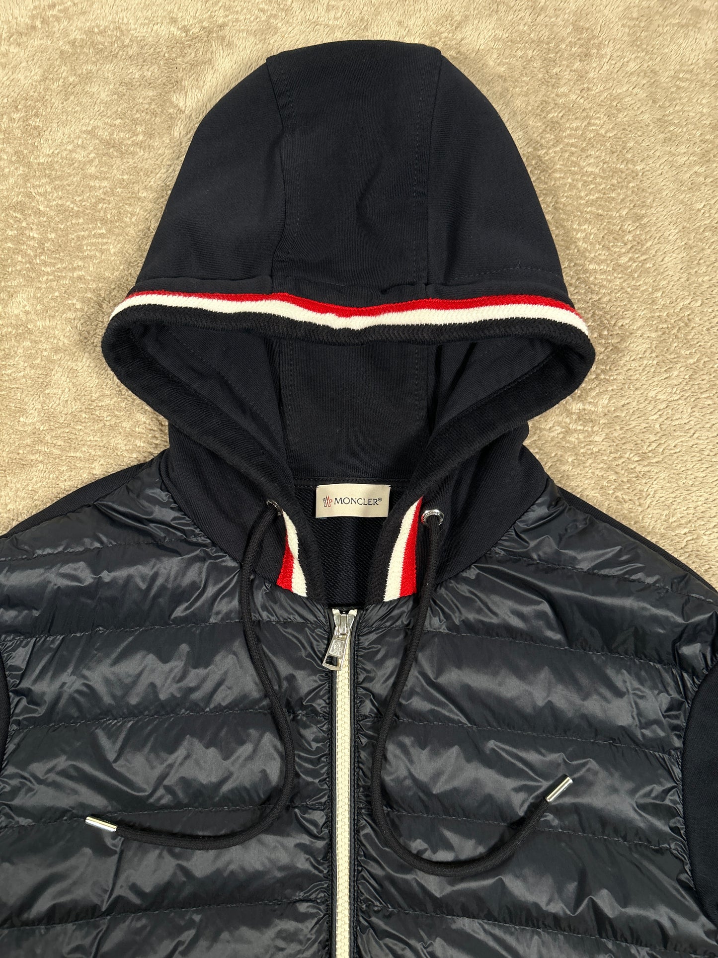 Moncler Tricolour Down Cardigan