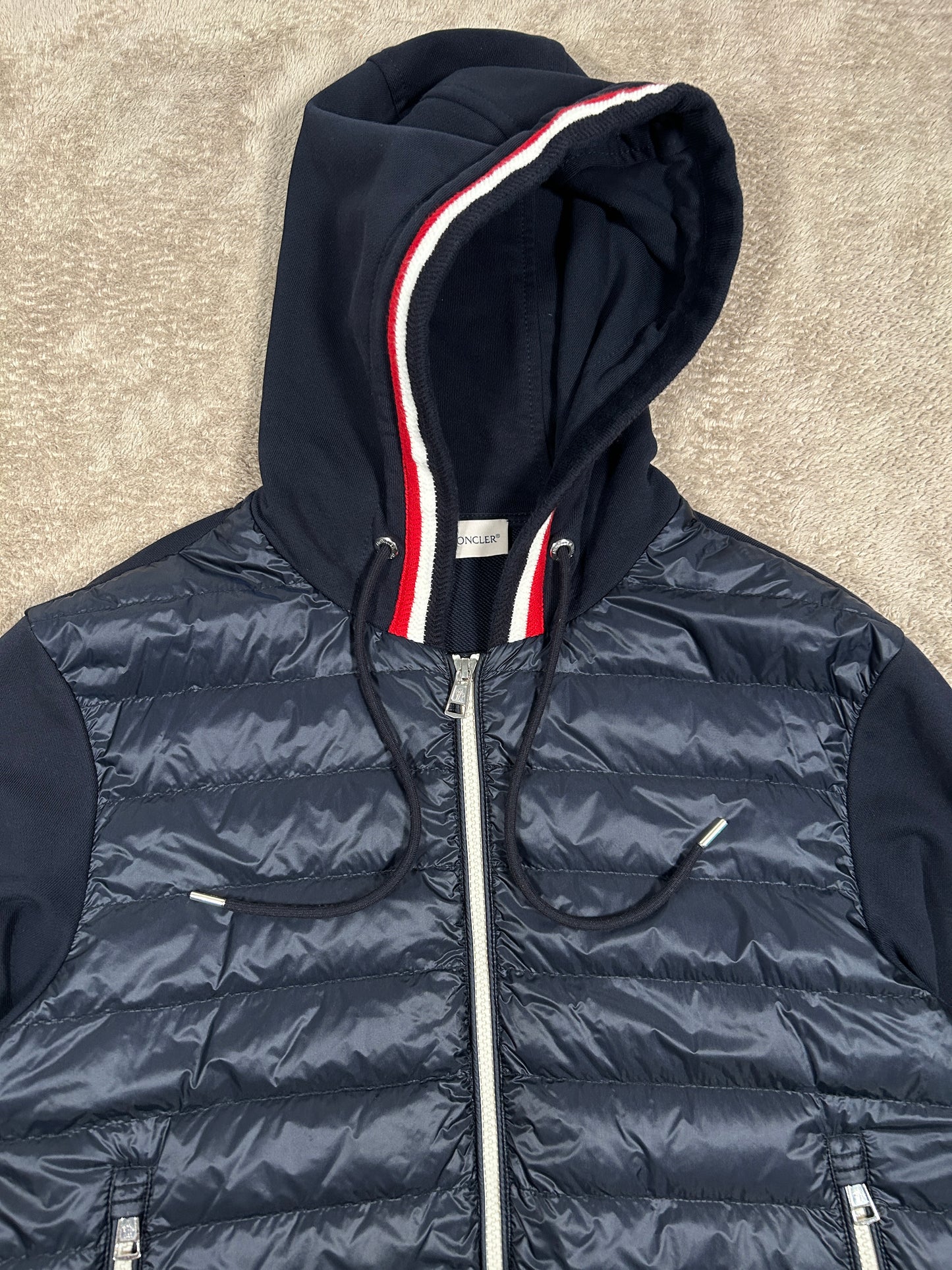 Moncler Tricolour Down Cardigan
