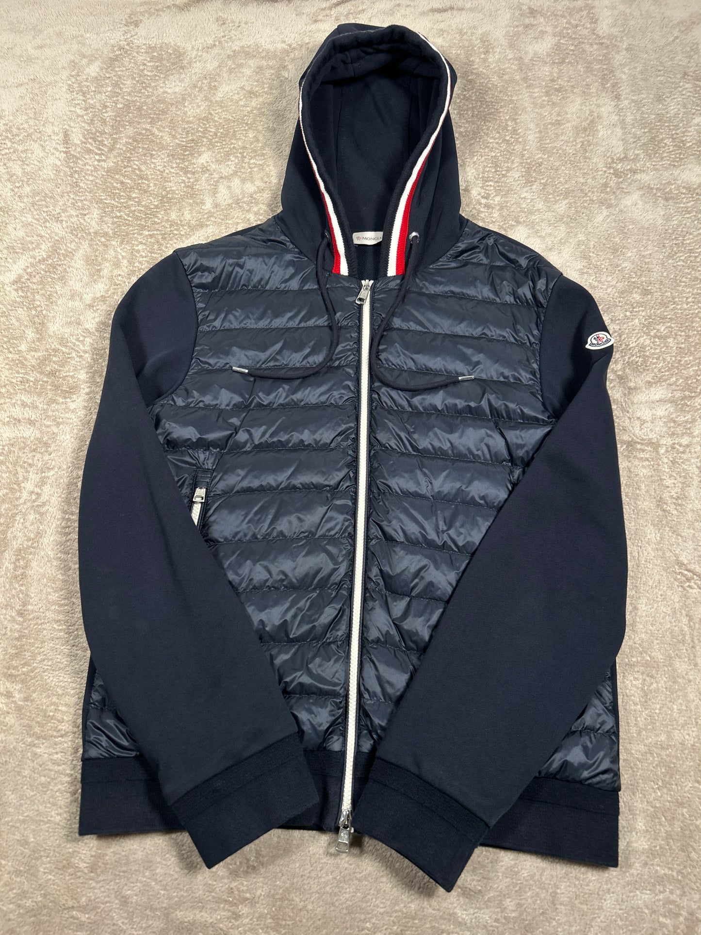 Moncler Tricolour Down Cardigan