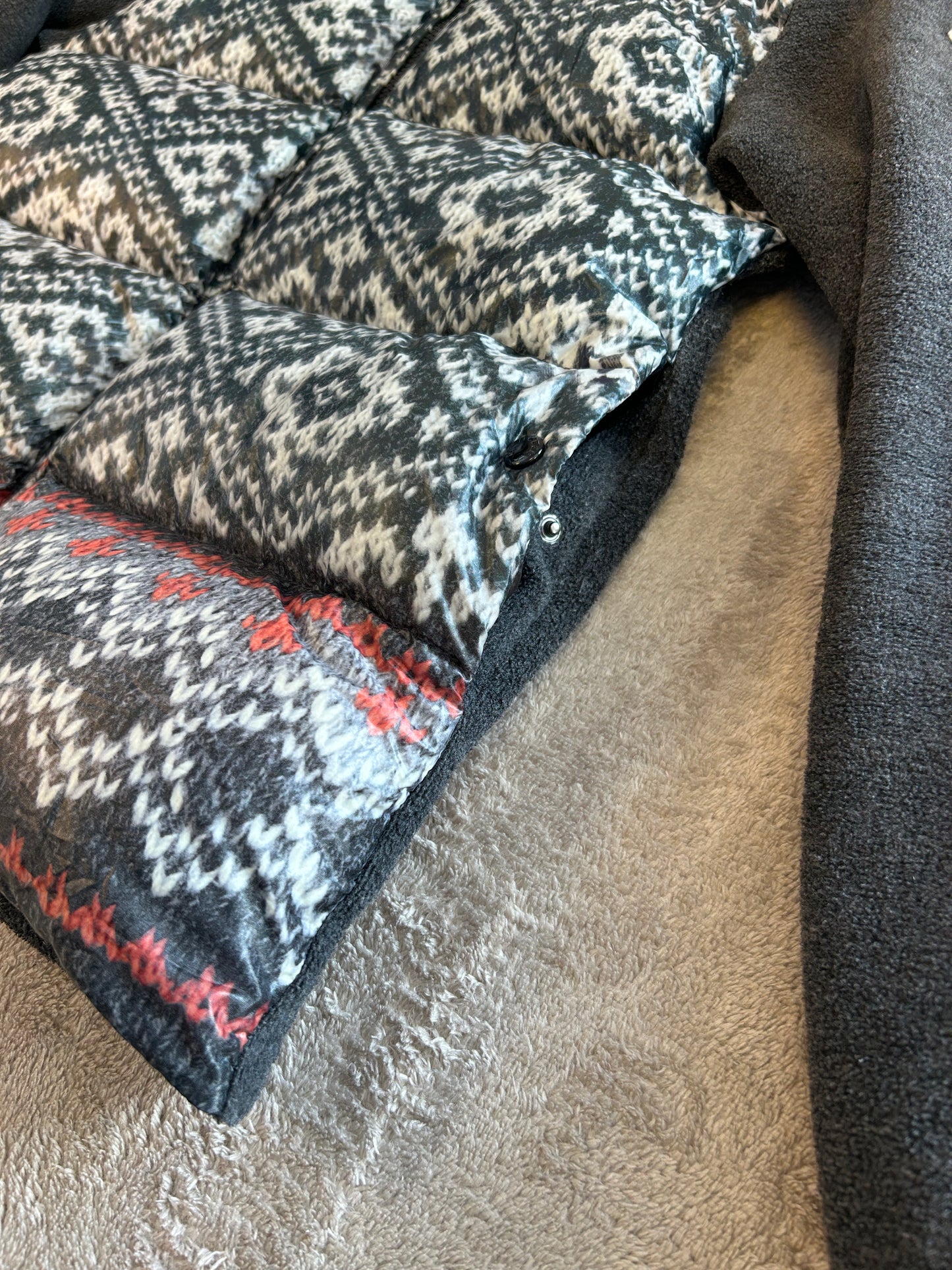 Moncler Kids Patterned Down Cardigan