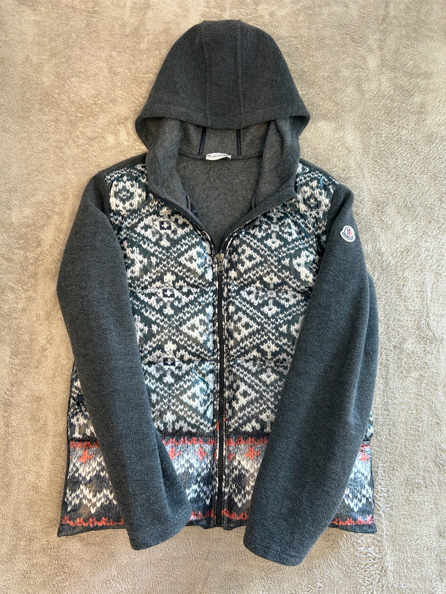 Moncler Kids Patterned Down Cardigan
