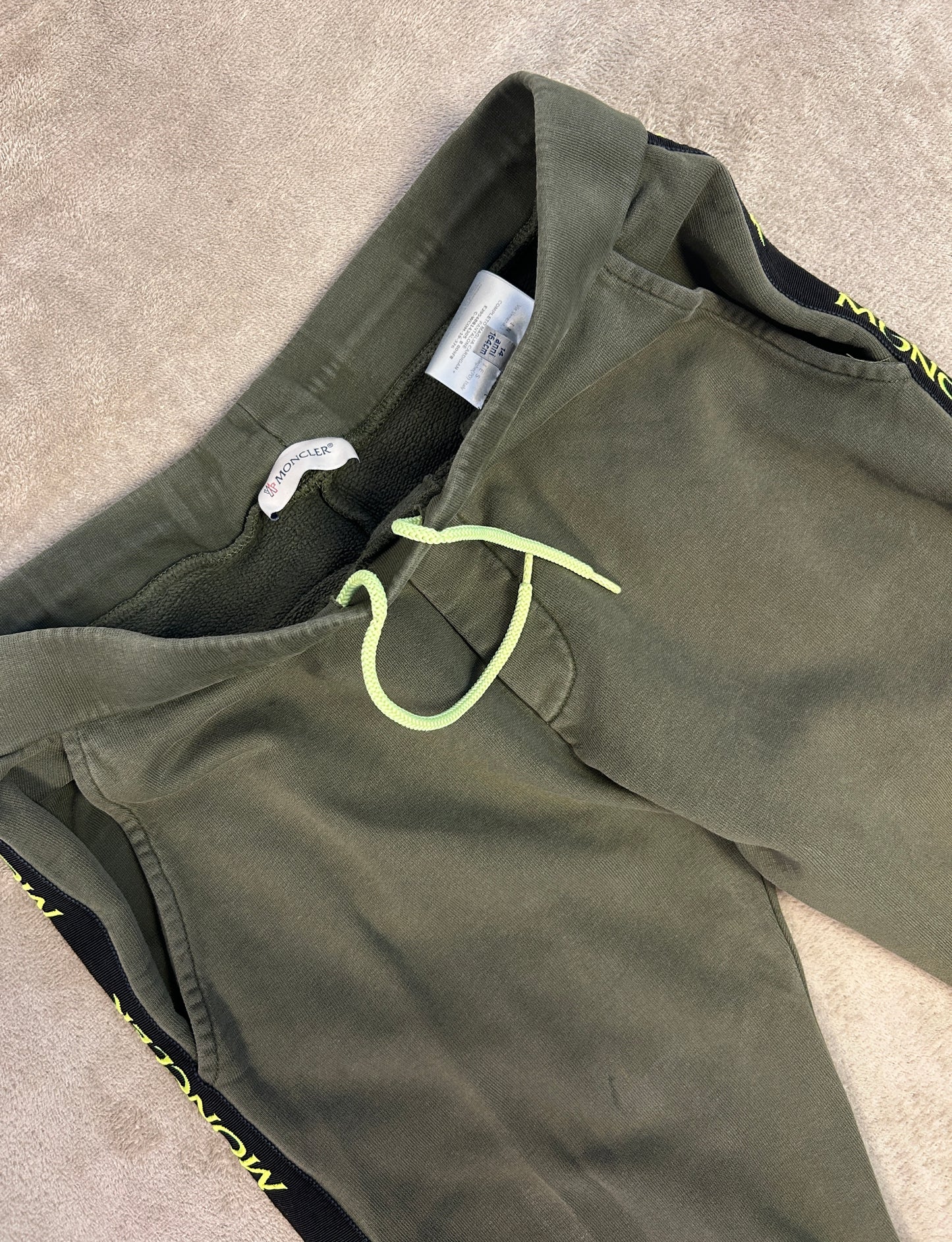 Moncler Kids Logo Tape Tracksuit - Olive Green