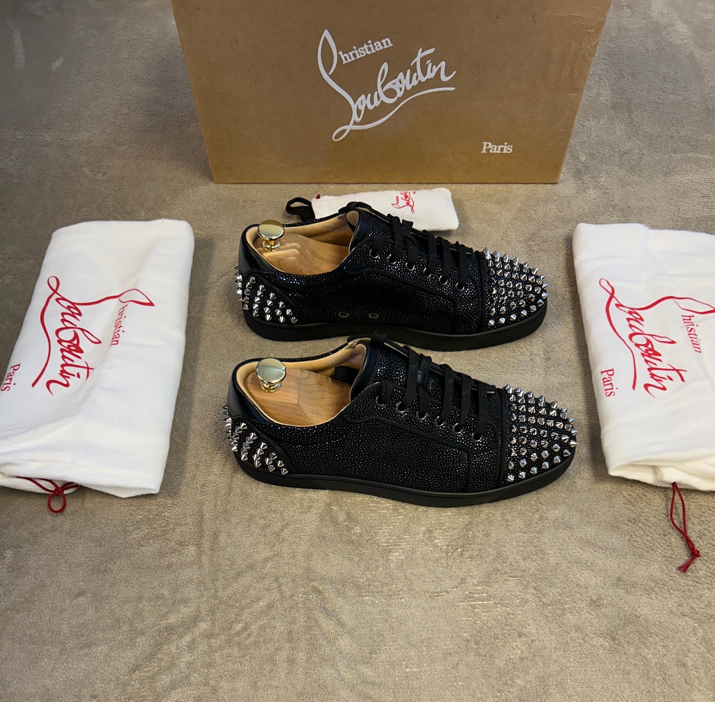 Christian Louboutin Seavaste 2 Flat Suede Black
