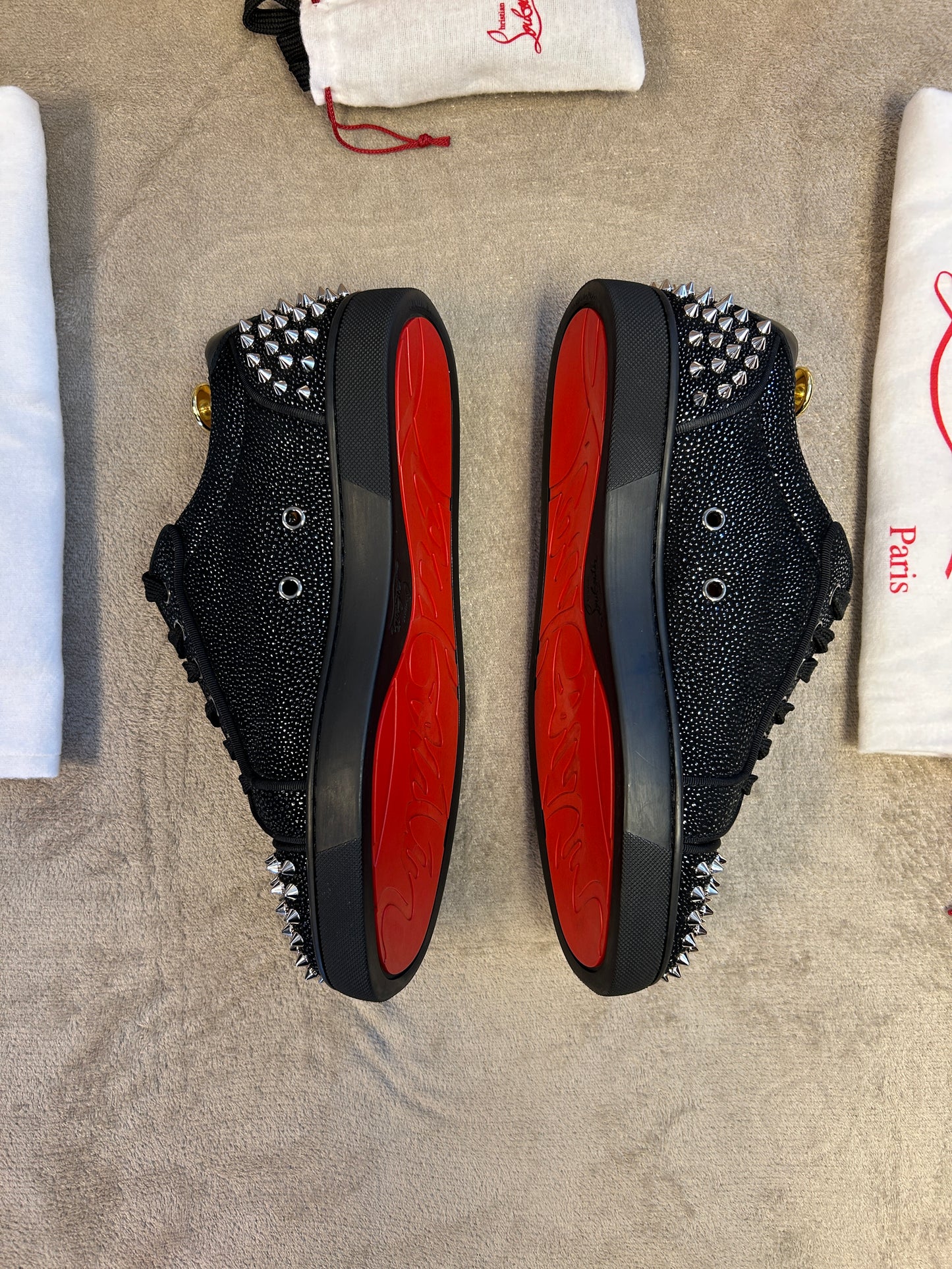 Christian Louboutin Seavaste 2 Flat Suede Black