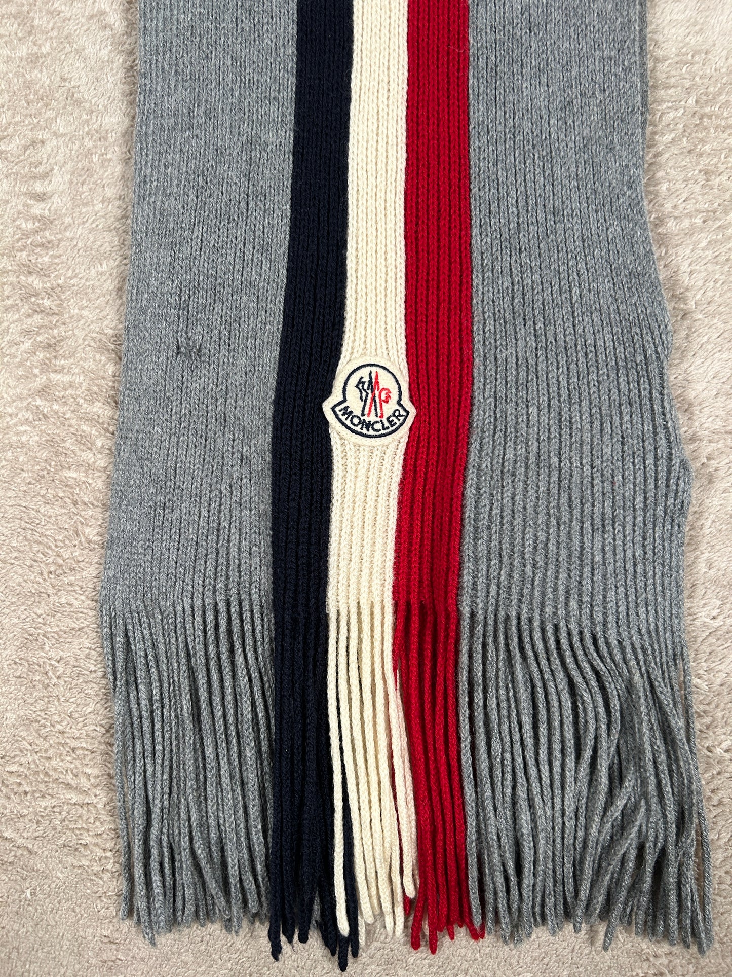 Moncler Tricolour Wool Scarf