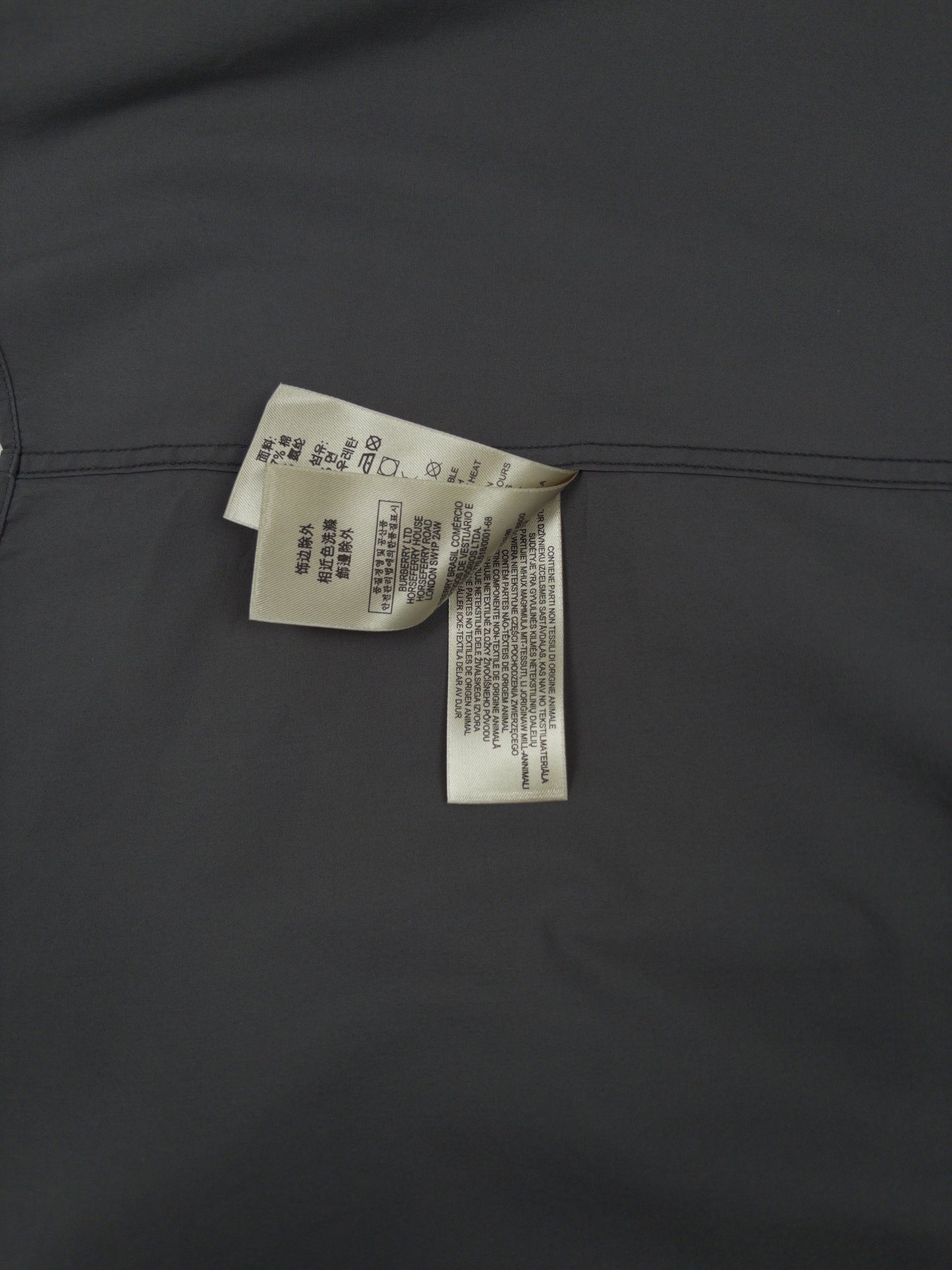 Burberry Check Button Shirt Grey