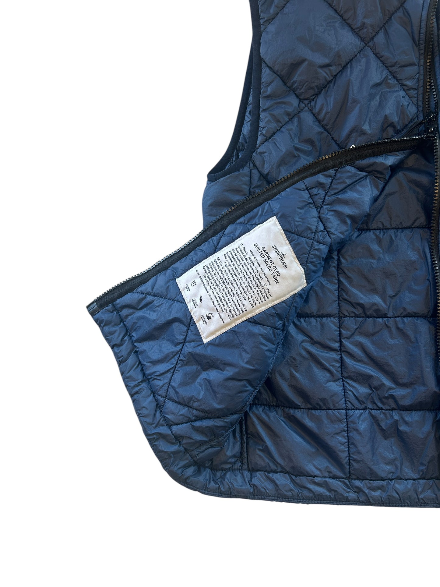Stone Island Garment Dyed Quilted Micro Yarn Väst