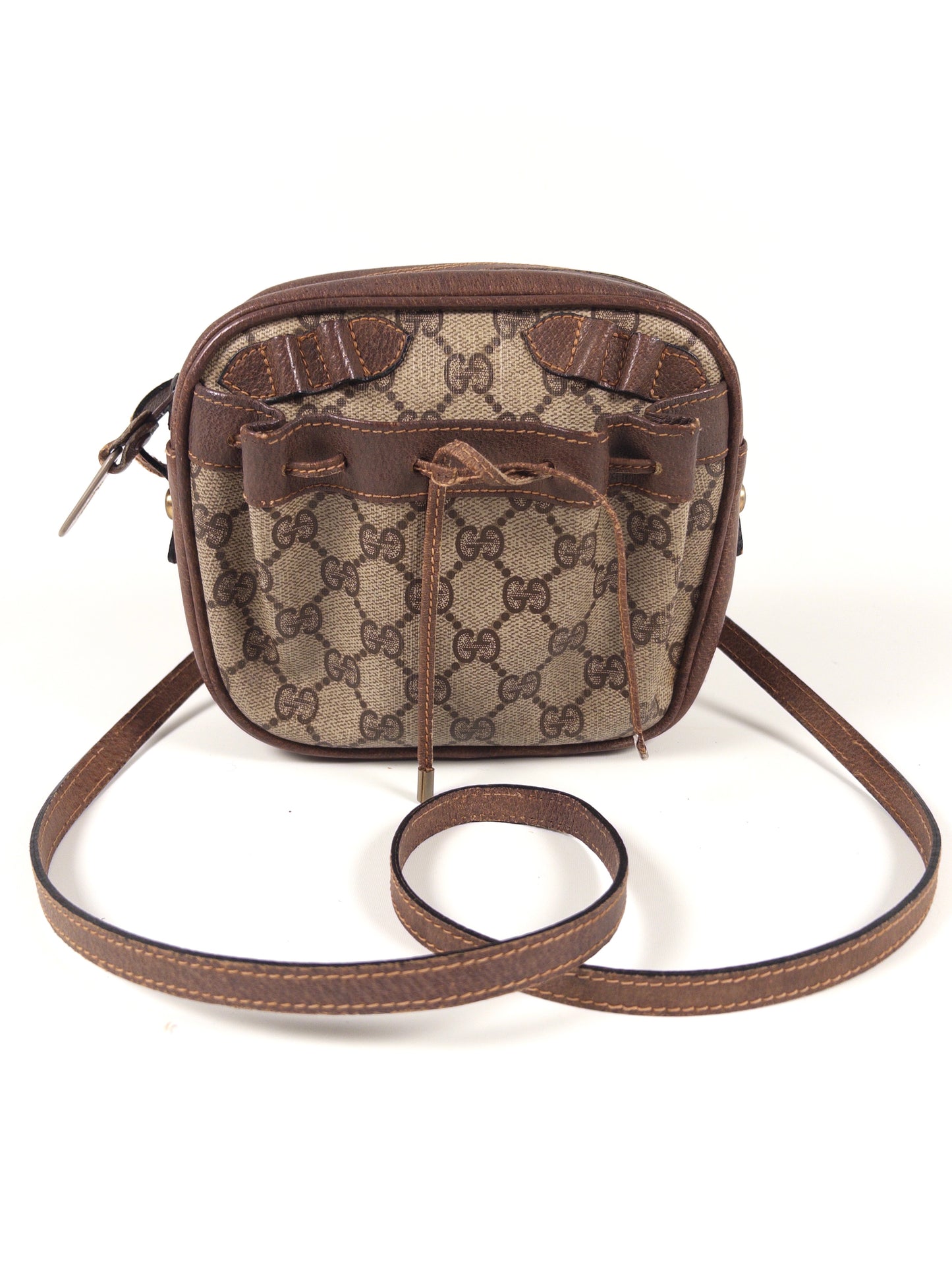 Vintage Gucci GG Supreme Mini Shoulder Bag (PVC & Leather)
