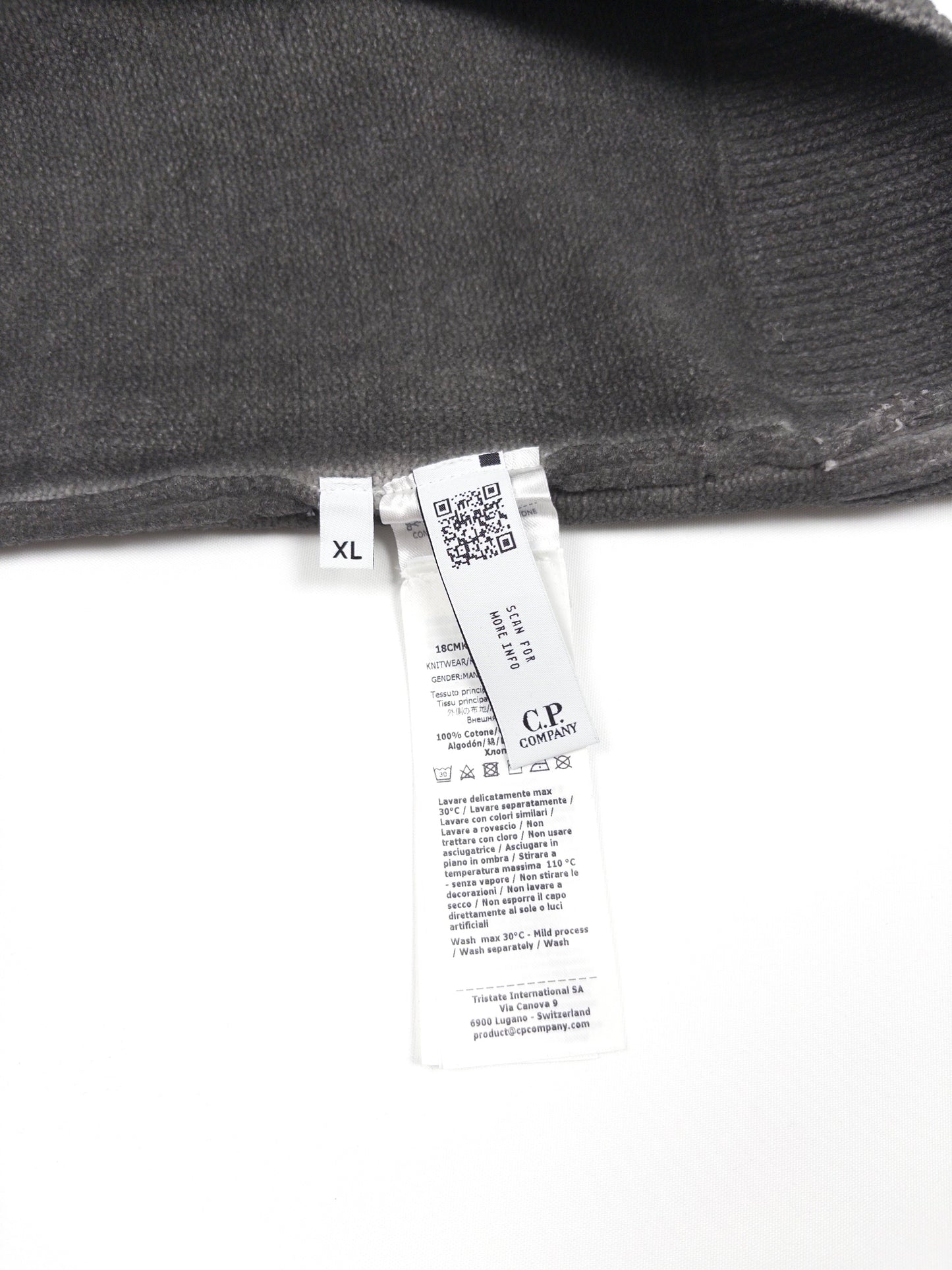 C.P. Company Reverse Plat Crew Neck Sweatshirt - Grey