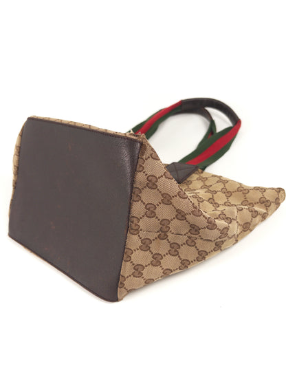 Gucci GG Handbag Sherry Line Web Tote Bag