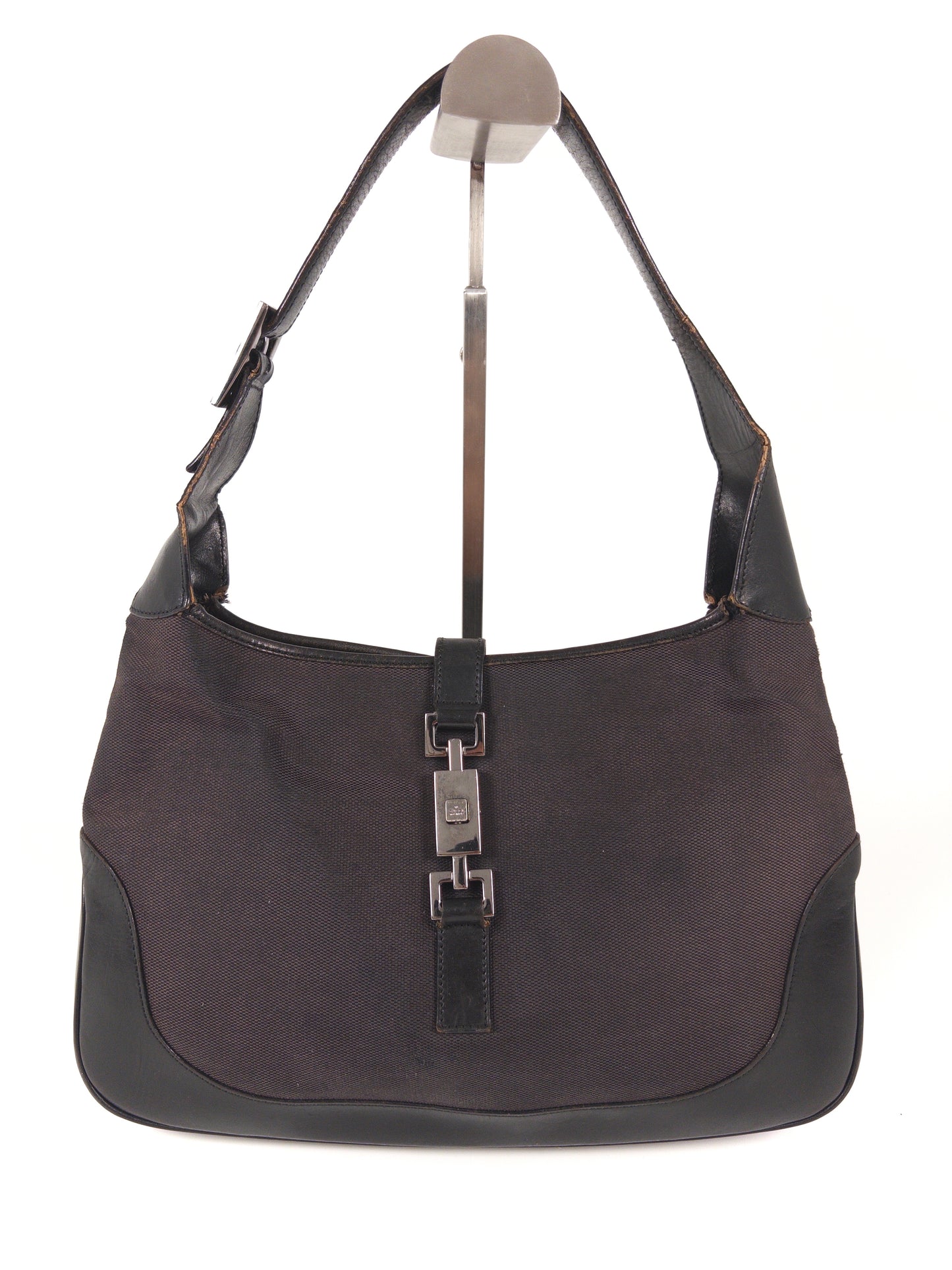 Gucci Jackie GG Canvas One-Shoulder Bag with Patterned Interior