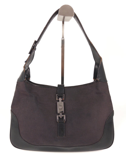 Gucci Jackie GG Canvas One-Shoulder Bag with Patterned Interior