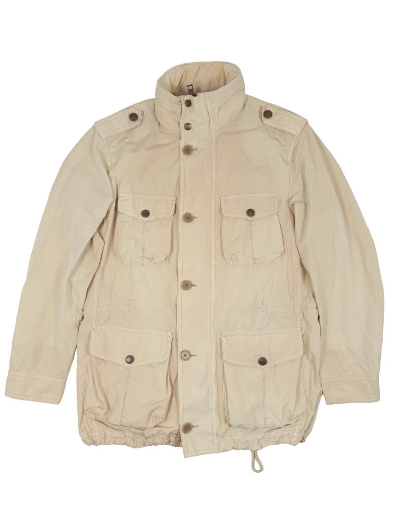 Burberry Hooded Field Jacket with Nova Check Pattern