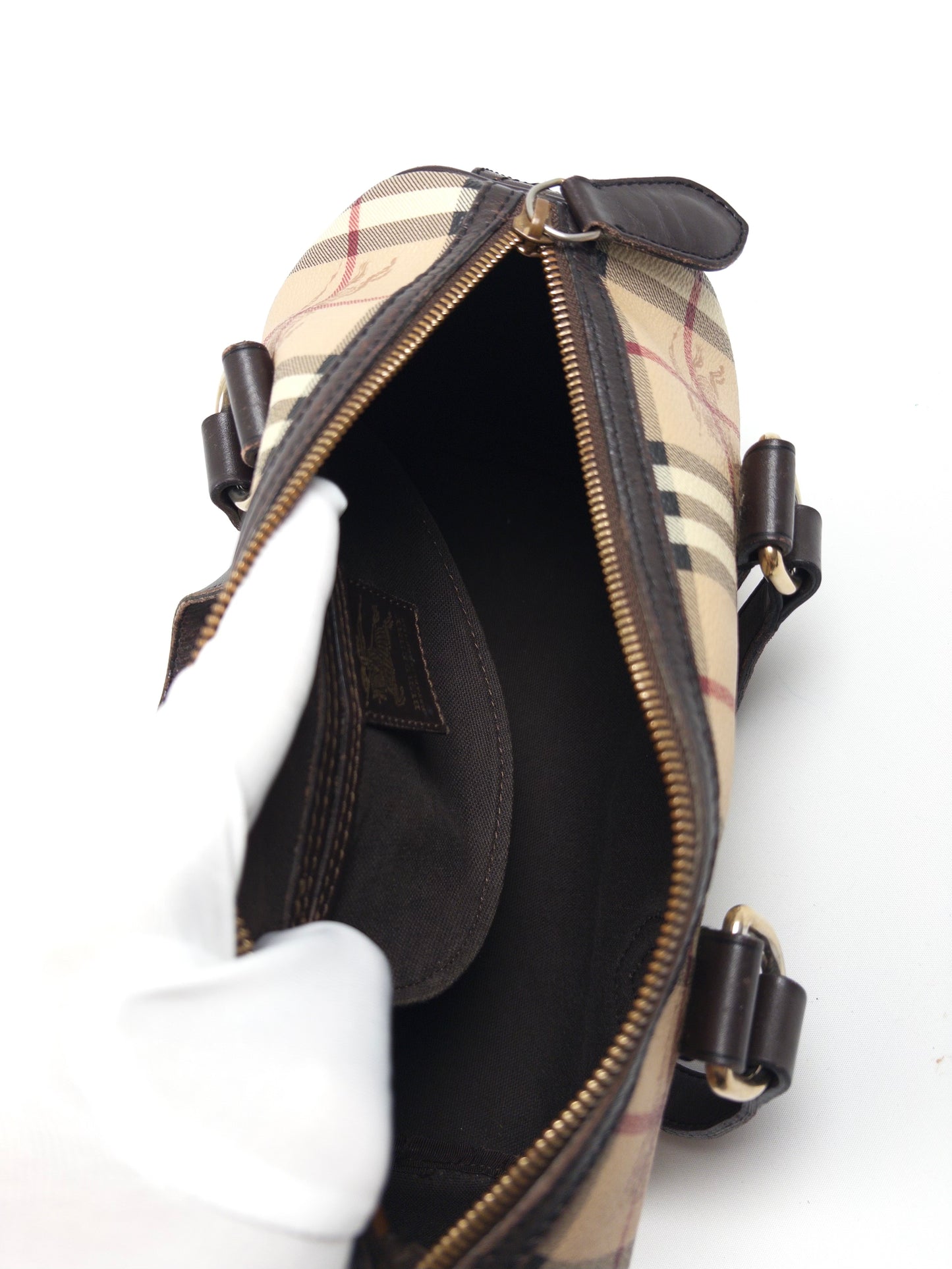 Burberry Haymarket Check Boston Bag