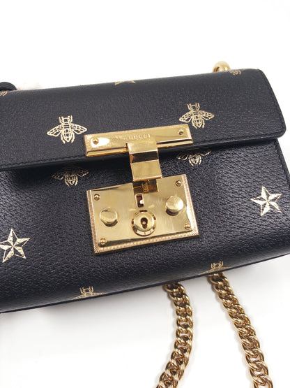 Gucci Padlock Star Bee Chain Bag