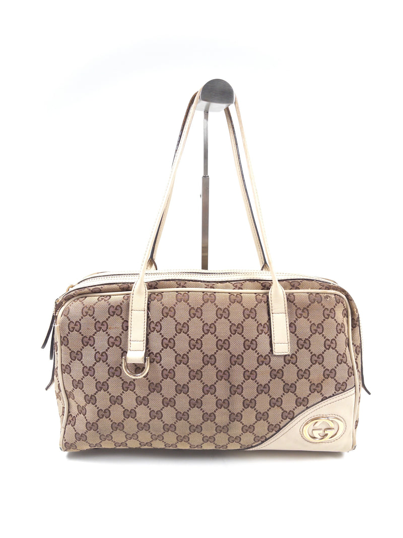 Gucci GG Canvas Britt Collection Boston Bag