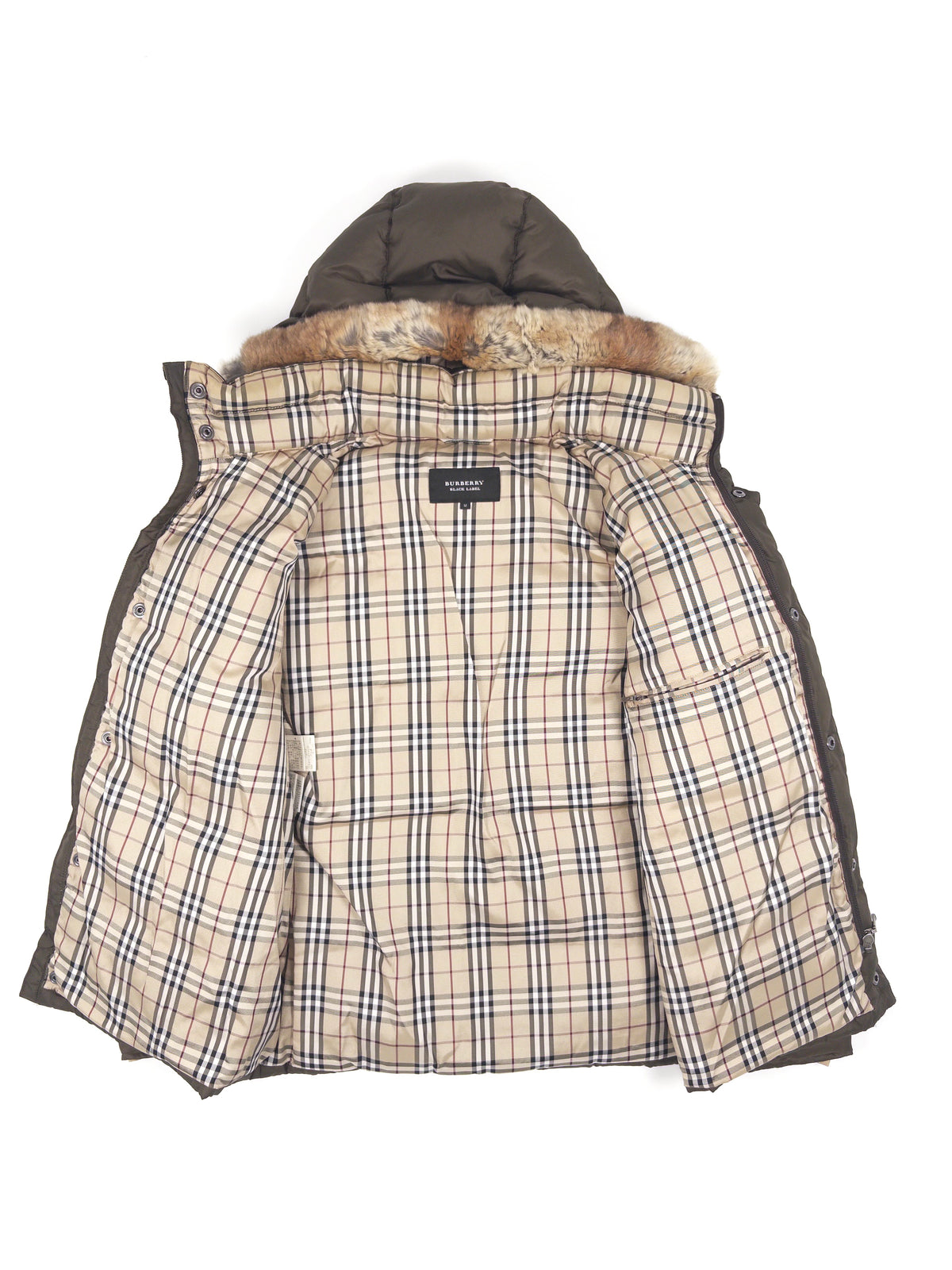 Burberry Nova Check Down Jacket, Brown