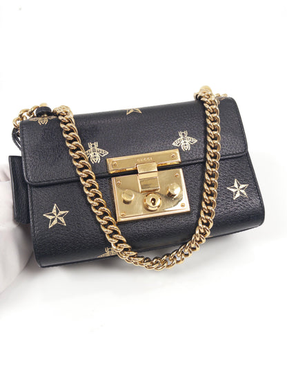 Gucci Padlock Star Bee Chain Bag