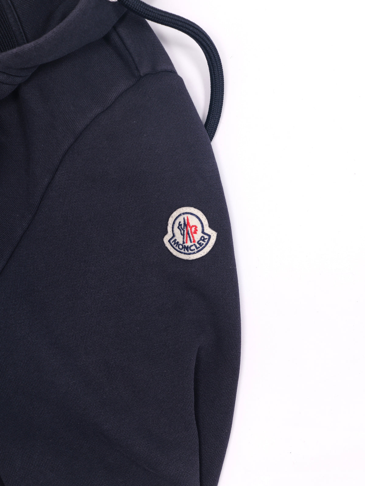 Moncler Tricolor Zip Hoodie Navy