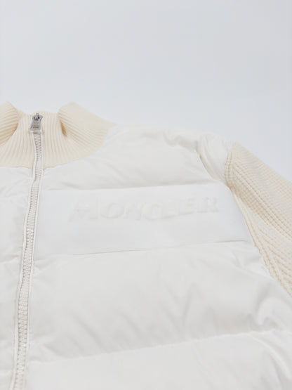 Moncler Spell-out Down Cardigan White (Fits M)
