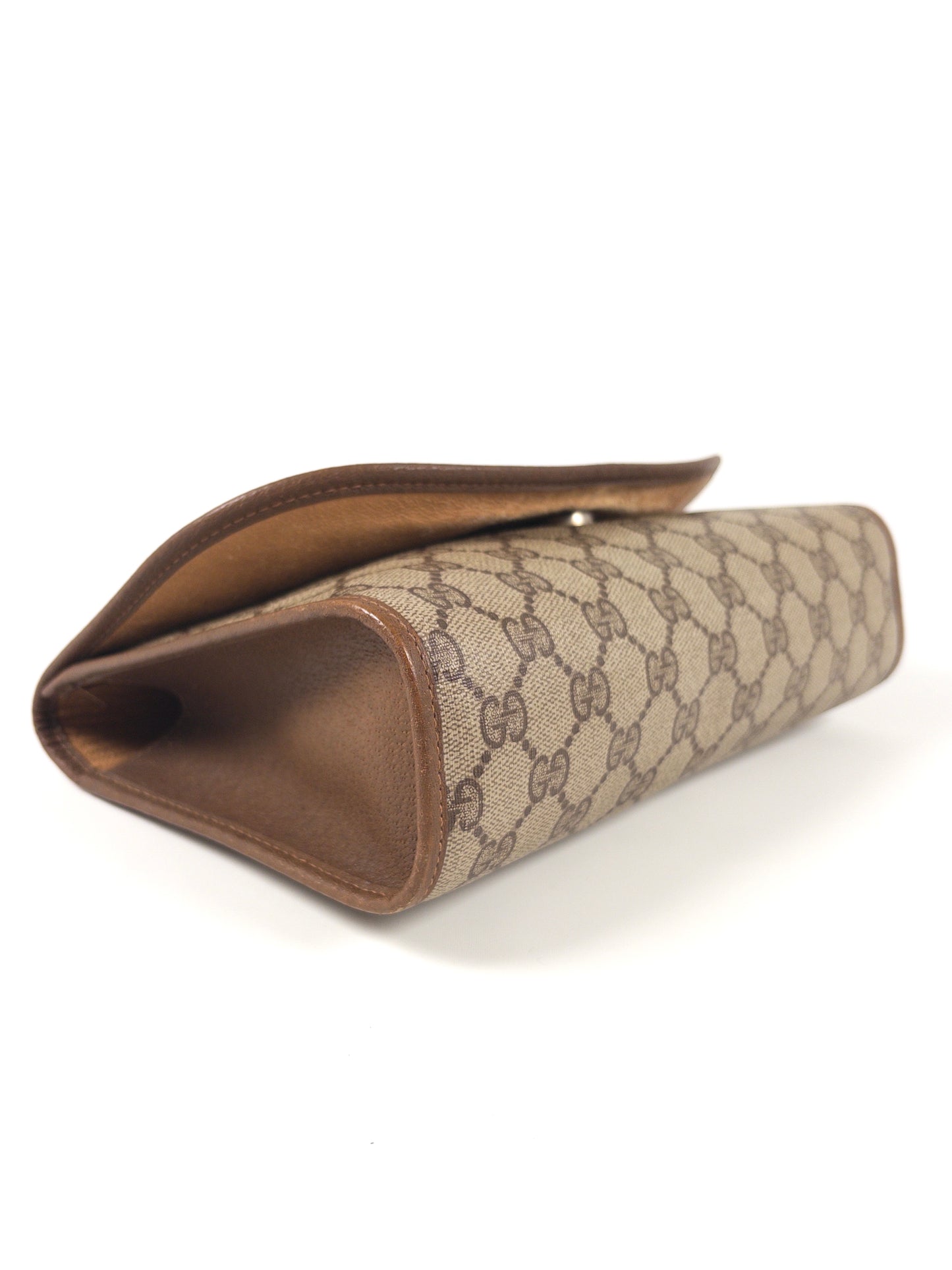 Gucci GG Supreme Sherry Line Clutch with Certificate
