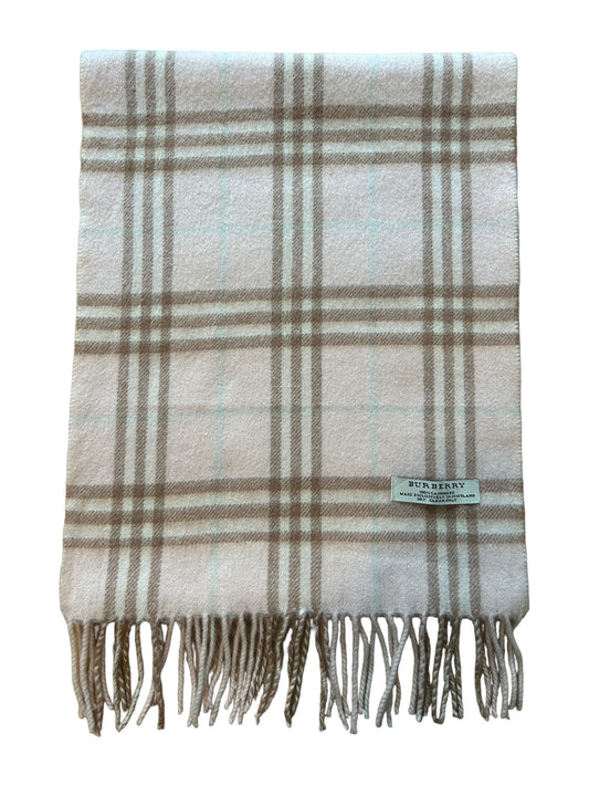 Burberry Cashmere Vintage Check Scarf Pink