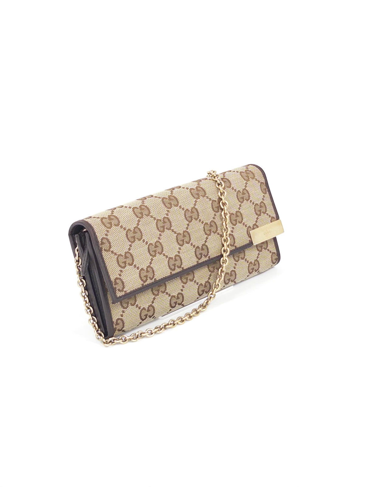 Gucci GG Canvas Chain Wallet Long Wallet