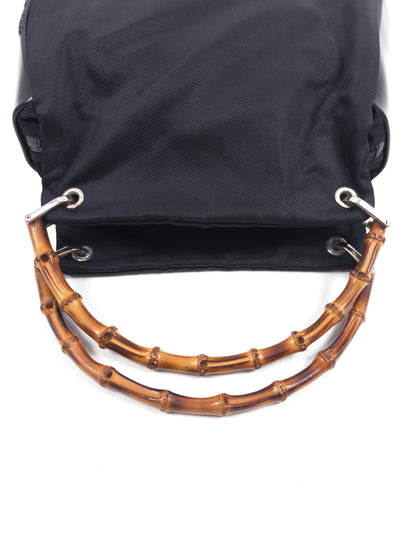 Gucci Nylon Bamboo Handbag