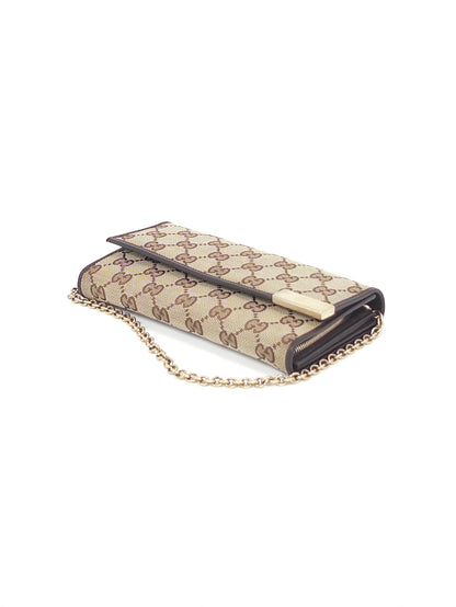 Gucci GG Canvas Chain Wallet Long Wallet