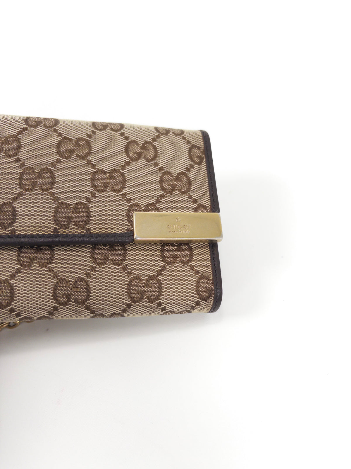 Gucci GG Canvas Chain Wallet Long Wallet