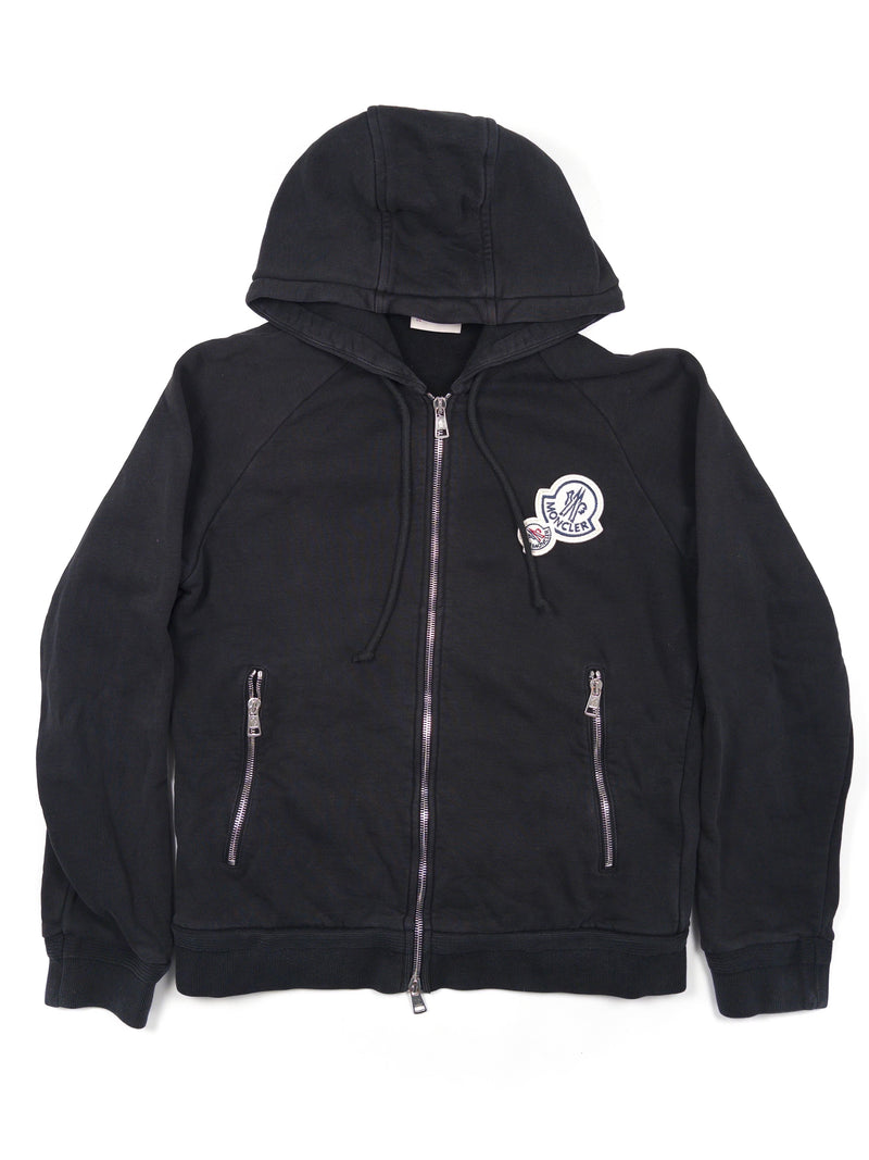 Moncler Double-Logo Zip Hoodie (Fits XS)