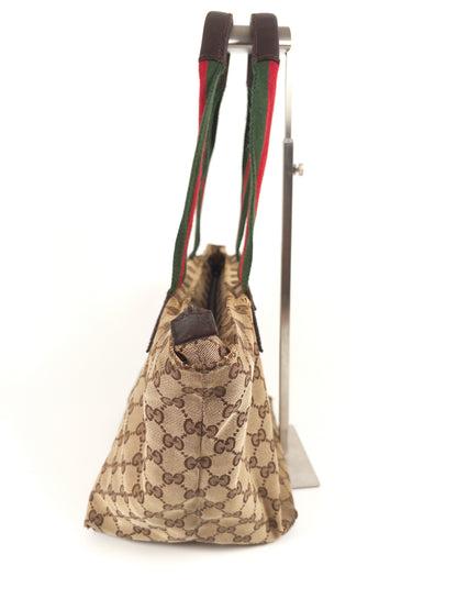 Gucci GG Handbag Sherry Line Web Tote Bag