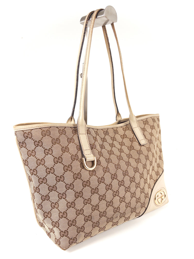 Gucci Brit GG Canvas Tote Bag