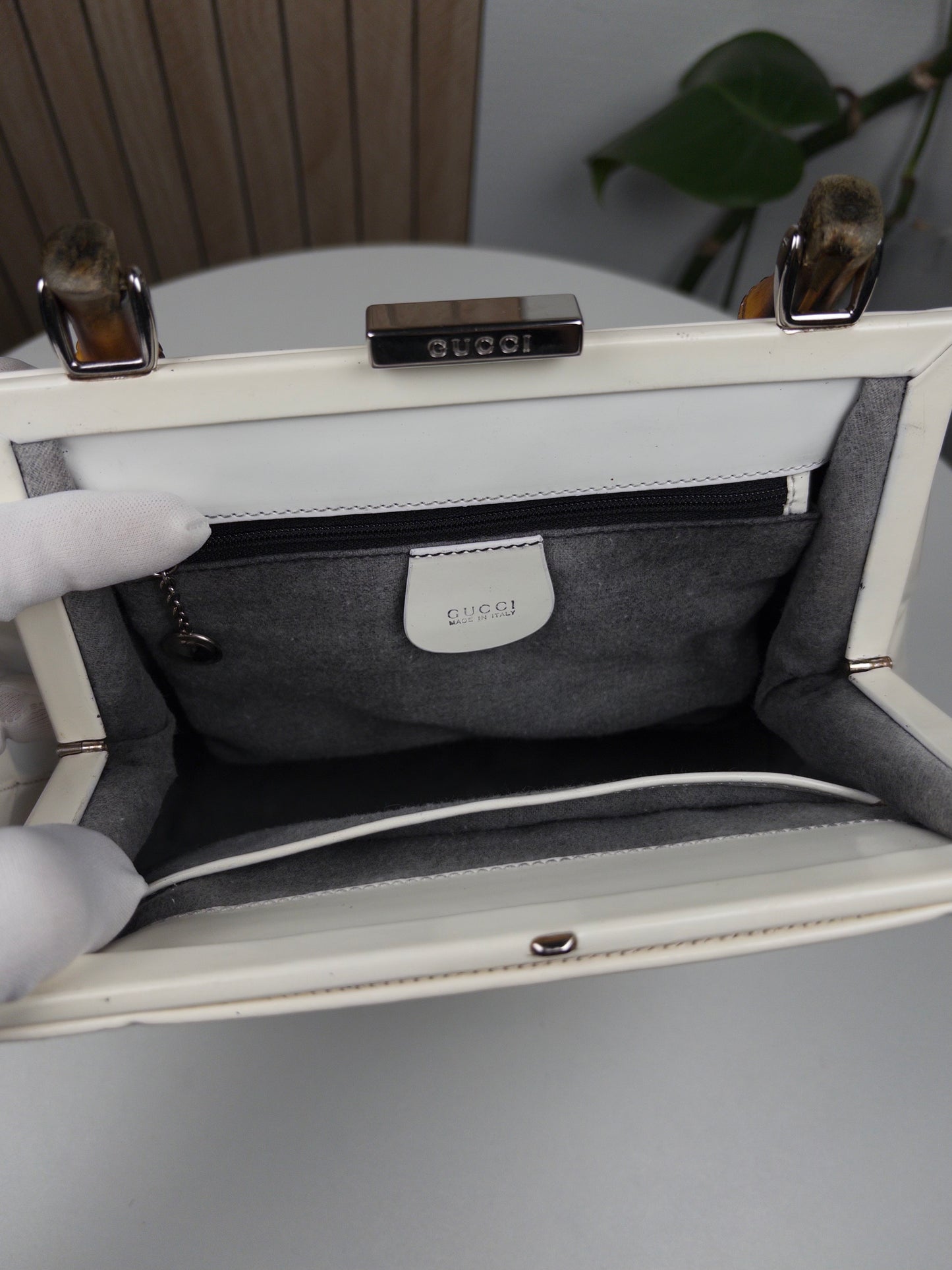 Gucci Bamboo White bag