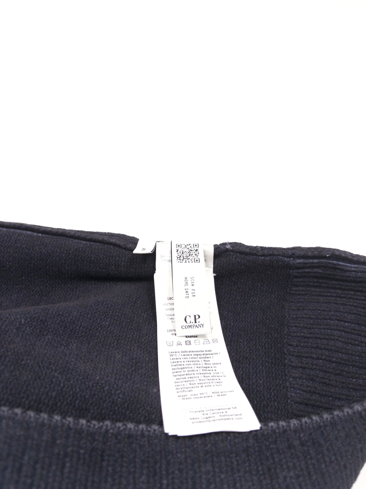 C.P. Company Reverse Plat Crew Neck Sweatshirt - Navy
