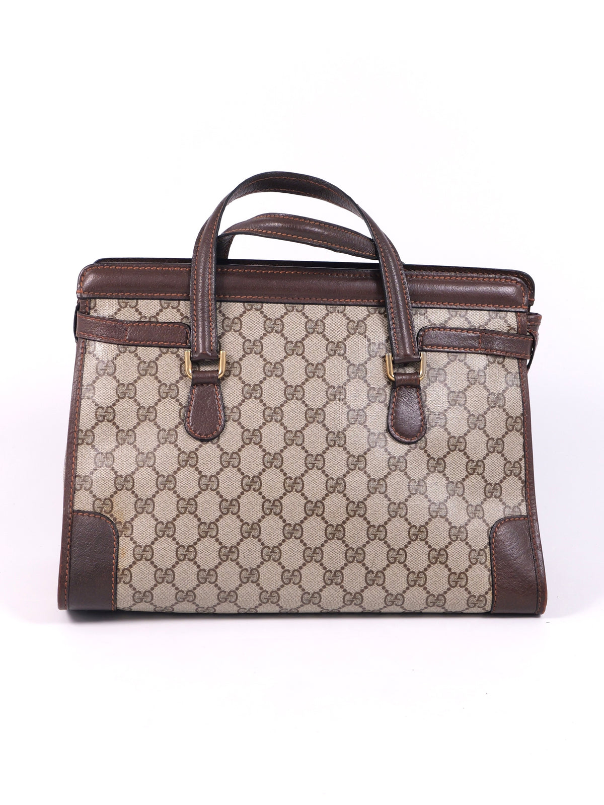 Gucci GG Supreme Gold Hardware Tote Bag