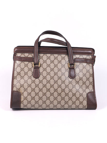 Gucci GG Supreme Gold Hardware Tote Bag