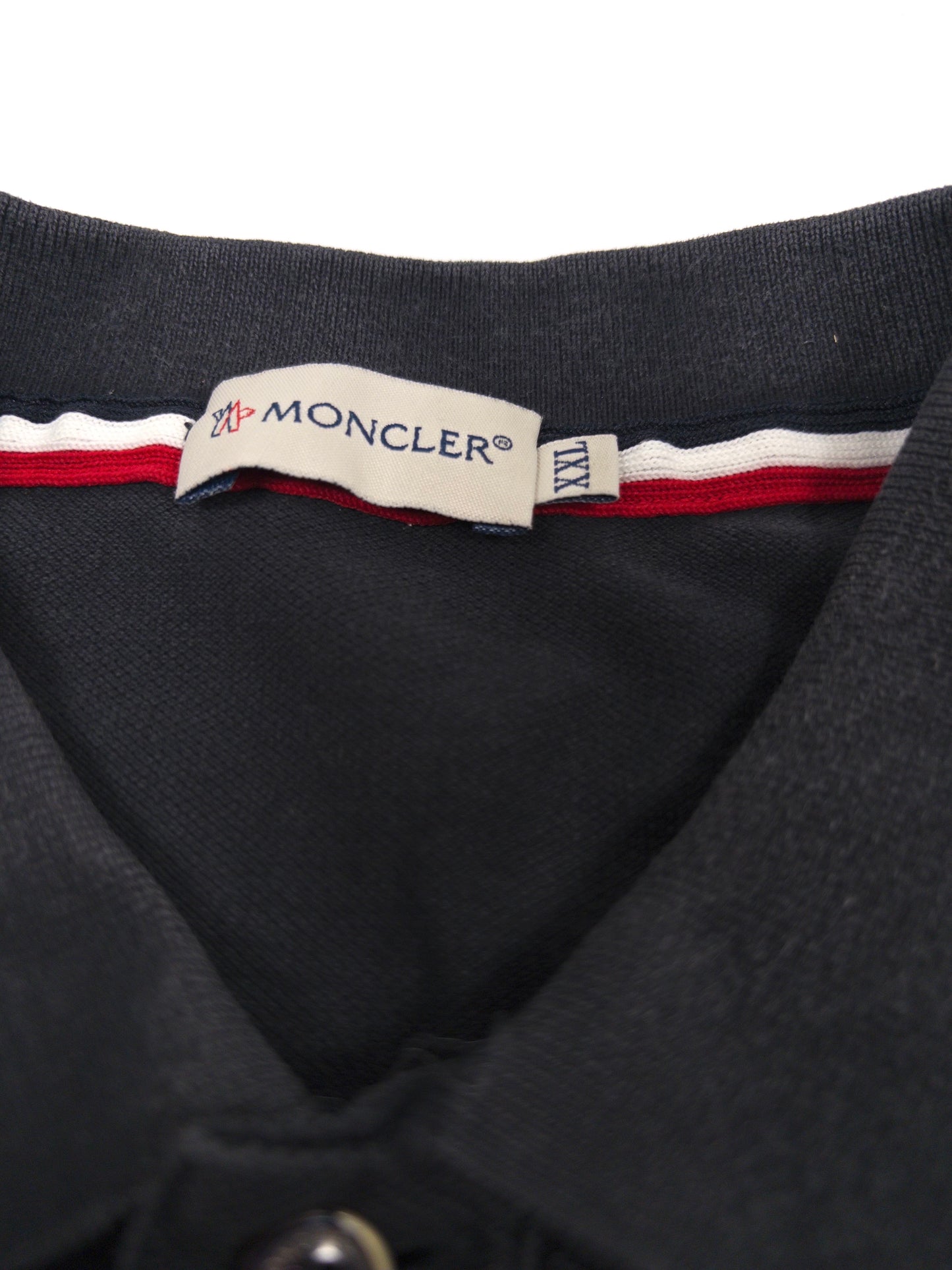Moncler Longsleeve Polo Shirt Navy (Fits L)