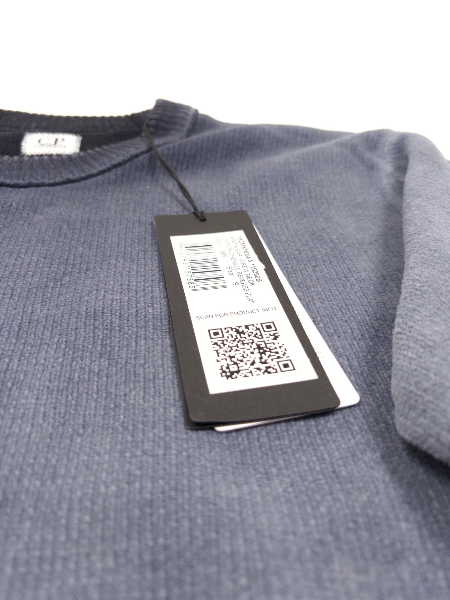 C.P. Company Reverse Plat Crew Neck Sweatshirt - Navy