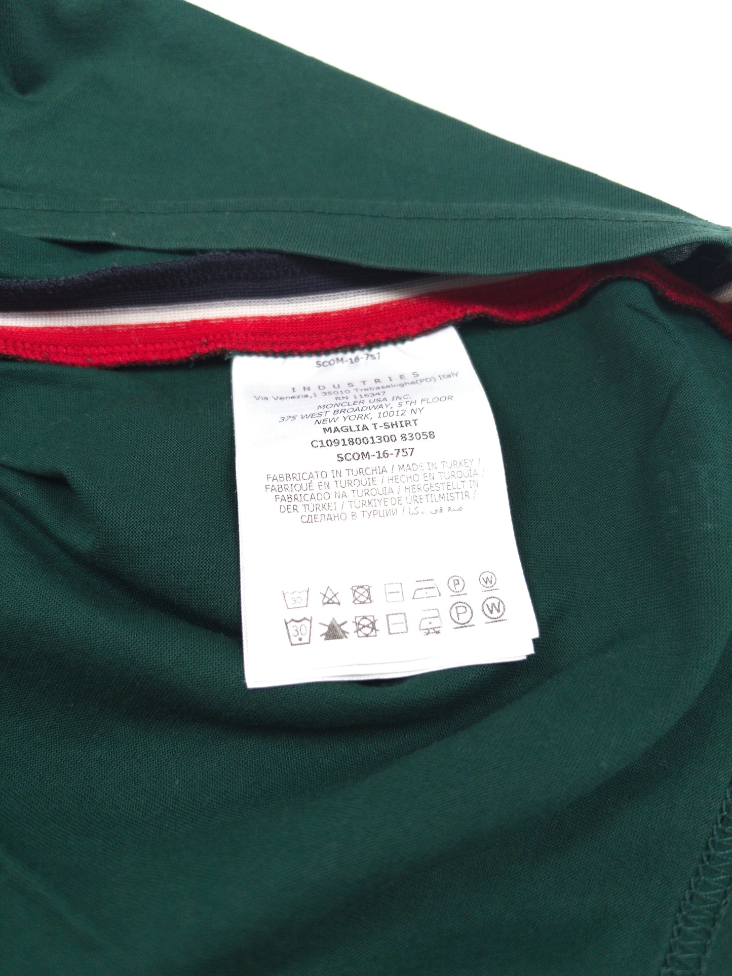 Moncler Green Tricolor T-Shirt