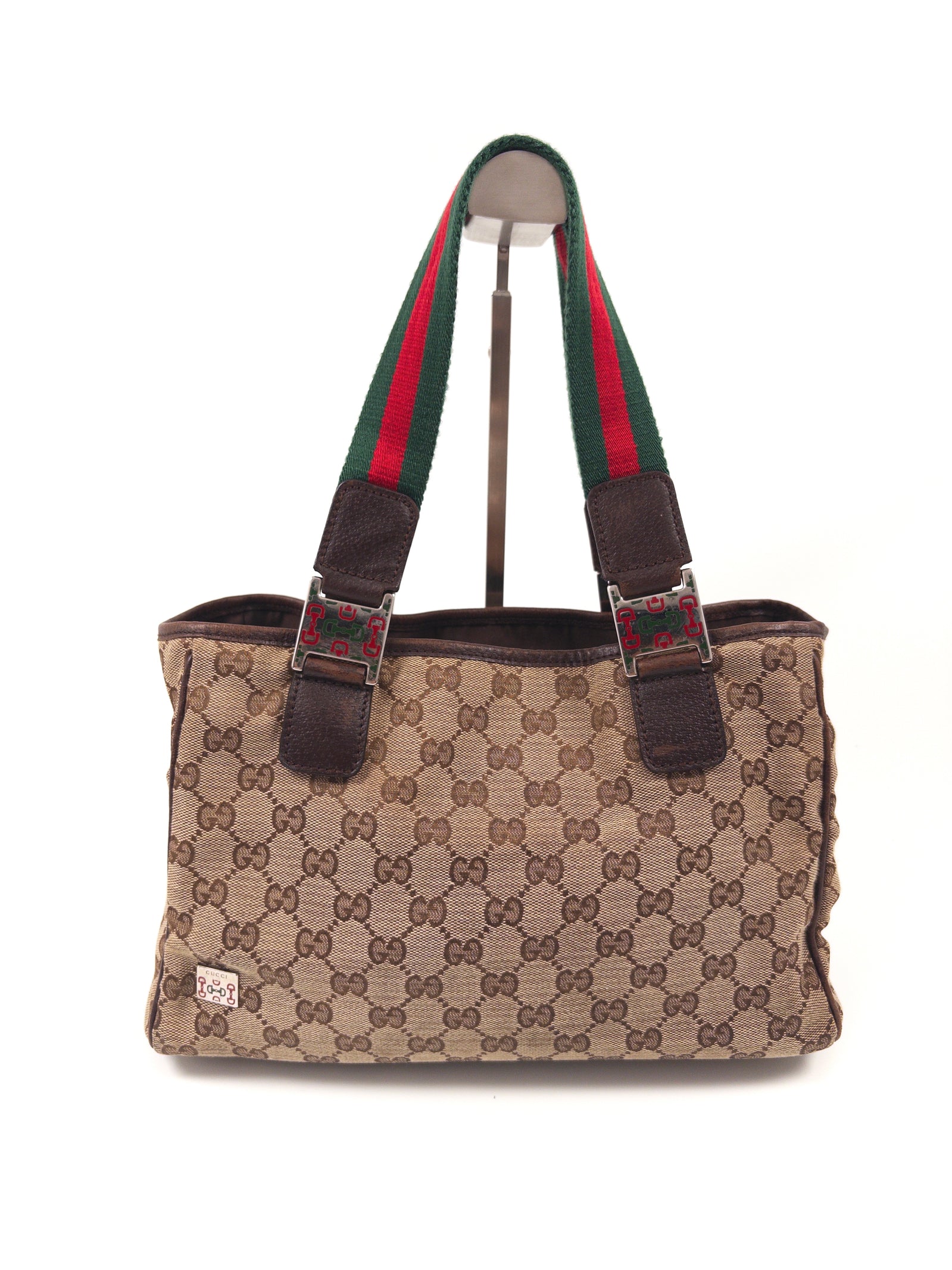 Gucci GG Canvas Sherry Line Tote Bag